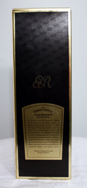 The Famous Grouse Gold Reserve box rear image