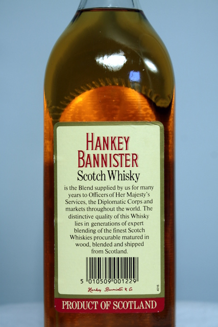 Hankey Bannister rear detailed image of bottle