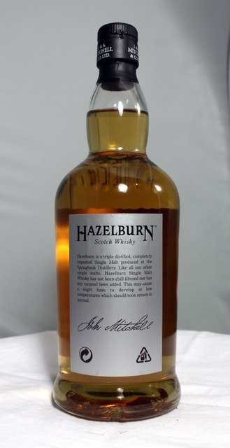 Hazelburn 1999 image of bottle