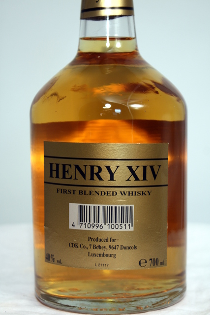 Henry XIV rear detailed image of bottle