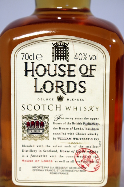 House of Lords front detailed image of bottle