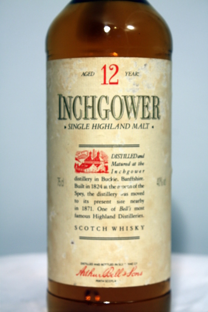 Inchgower front detailed image of bottle