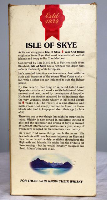 Isle Of Skye box rear image
