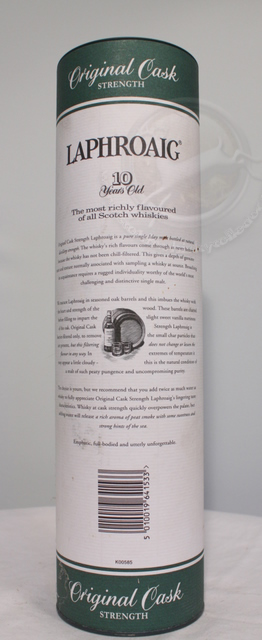Laphroig box rear image