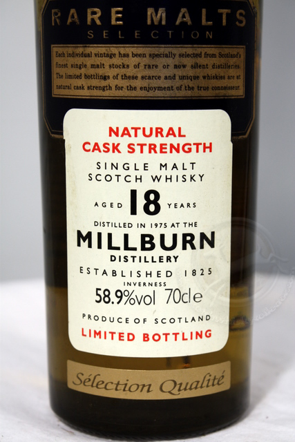 Millburn 1975 front detailed image of bottle