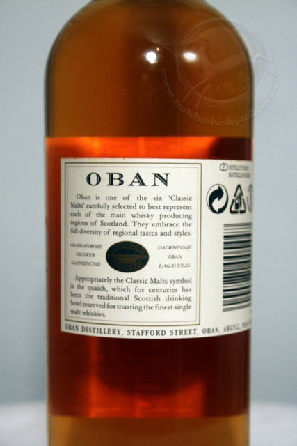 Oban rear detailed image of bottle
