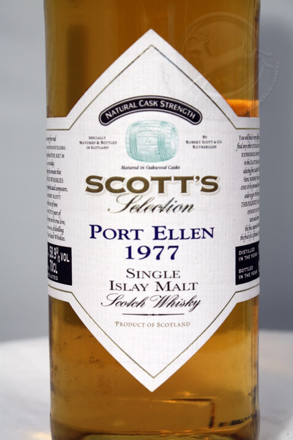 Port Ellen 1977 front detailed image of bottle