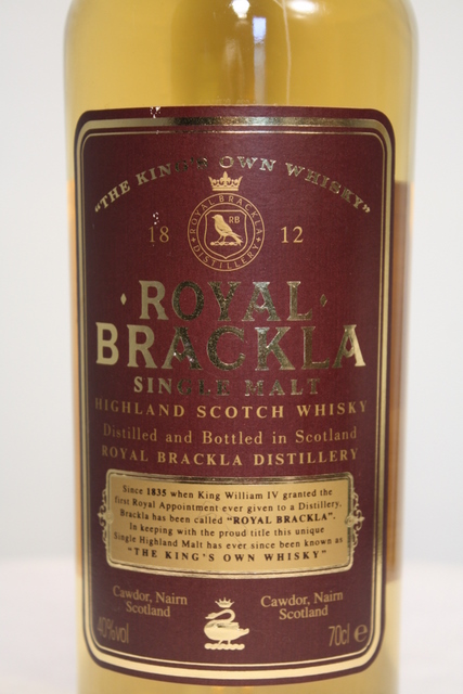 Royal Brackla front detailed image of bottle