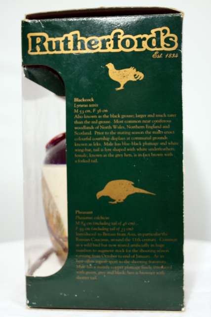 Rutherfords Ceramic Jug : Games series : Pheasant box side image
