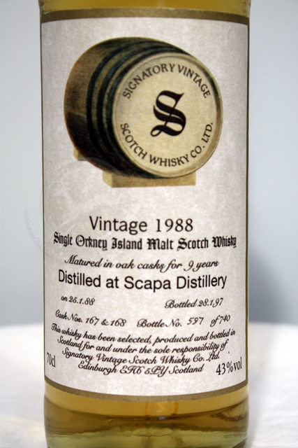 Scapa 1988 front detailed image of bottle