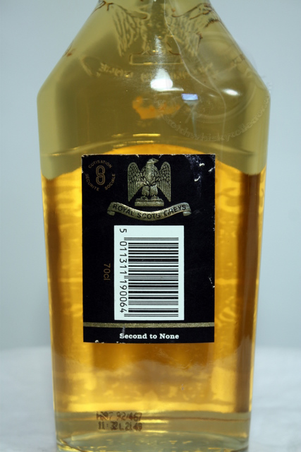 Scots Grey rear detailed image of bottle