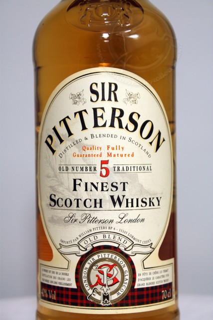 Sir Pitterson old number 5 traditional front detailed image of bottle