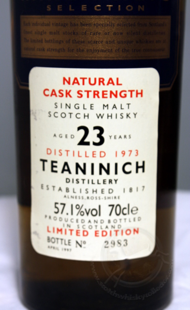 Teaninich 1973 front detailed image of bottle