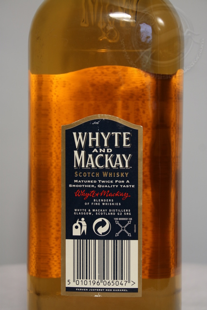 Whyte and Mackay Matured Twice rear detailed image of bottle